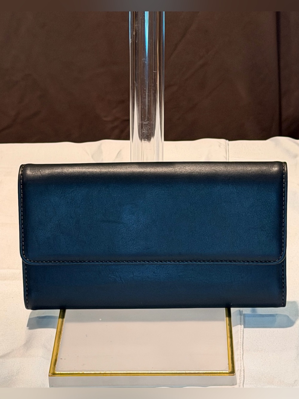 Pristine Vintage Coach Water Buffalo Leather Envelope Wallet & Checkbook #4859